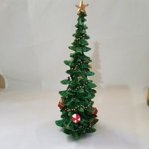 10 inch Skinny Green  Ceramic Christmas Tree